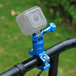 PULUZ 360 度旋轉自行車鋁合金把手轉接座，附螺絲，適用於 GoPro、Insta360、DJI 及其他運動相機，中國庫存（紅色）、中國庫存（藍色）、把手轉接座 1