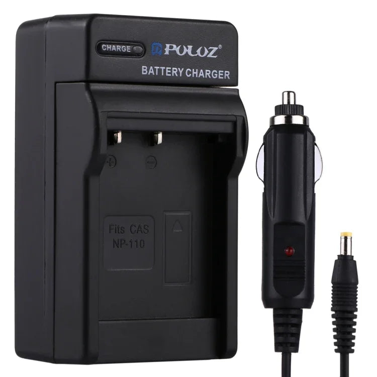 PULUZ 數位相機電池車載充電器，適用 Casio NP-110 電池，NP-110 車載充電器