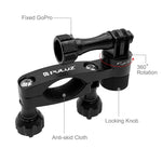 PULUZ 360 度旋轉自行車鋁合金把手轉接座，附螺絲，適用於 GoPro、Insta360、DJI 及其他運動相機，把手轉接座 2
