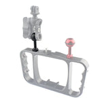 PULUZ 1/4 吋螺絲鋁合金球形轉接座，適用於 GoPro、Insta360、DJI 及其他運動相機，直徑：2.5cm，1/4 吋螺絲（黑色）、1/4 吋螺絲（藍色）