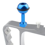 PULUZ 1/4 吋螺絲鋁合金球形轉接座，適用於 GoPro、Insta360、DJI 及其他運動相機，直徑：2.5cm，1/4 吋螺絲（黑色）、1/4 吋螺絲（藍色）