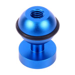 PULUZ CNC 鋁合金球頭轉接座，適用 GoPro、Insta360、DJI 及其他運動相機，直徑：2.5cm，CNC 鋁合金（黑色）