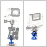 PULUZ CNC 鋁合金球頭轉接座，適用 GoPro、Insta360、DJI 及其他運動相機，直徑：2.5cm，CNC 鋁合金（黑色）