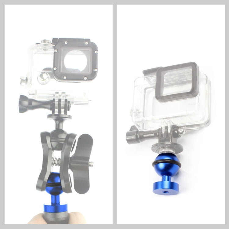 PULUZ CNC 鋁合金球頭轉接座，適用 GoPro、Insta360、DJI 及其他運動相機，直徑：2.5cm，CNC 鋁合金（黑色）