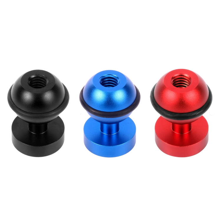 PULUZ CNC 鋁合金球頭轉接座，適用 GoPro、Insta360、DJI 及其他運動相機，直徑：2.5cm，CNC 鋁合金（黑色）