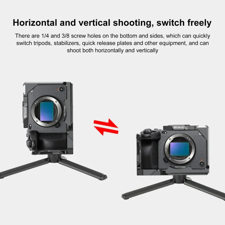 For Sony ILME-FX30 / FX3 PULUZ Metal Camera Cage Stabilizer Rig with NOTA Slider, For Sony ILME-FX30 / FX3