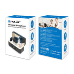 PULUZ 磁吸領夾式無線麥克風，帶充電盒，8 針 RX 接收器及 2 支 TX 麥克風，8 針 2 TX + 1 RX，附充電盒
