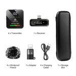 PULUZ 4 發射 + 1 接收無線領夾麥克風，Type-C 4 發射 + 1 接收