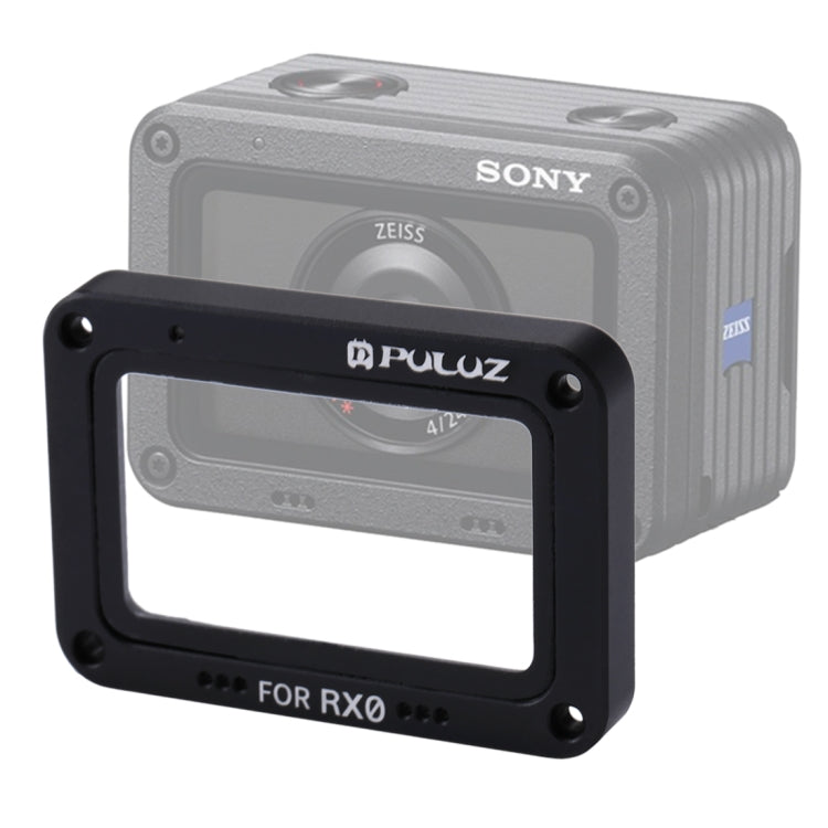 PULUZ 鋁合金火焰+鋼化玻璃鏡頭保護貼，適用 Sony RX0 / RX0 II，附螺絲及螺絲起子，前火焰紅