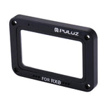 PULUZ 鋁合金火焰+鋼化玻璃鏡頭保護貼，適用 Sony RX0 / RX0 II，附螺絲及螺絲起子，前火焰紅