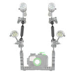 PULUZ 9 吋 23 公分長 20.8mm 直徑雙球碳纖維浮動臂，球徑：25mm，9 吋黑色