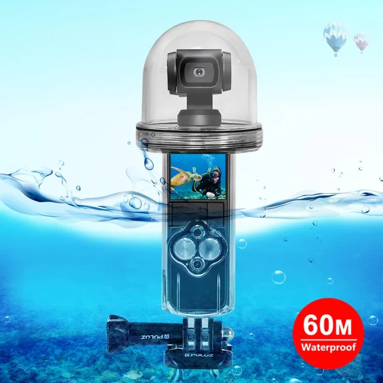 PULUZ 60 米水下防水外殼潛水殼蓋，適用於 DJI Osmo Pocket