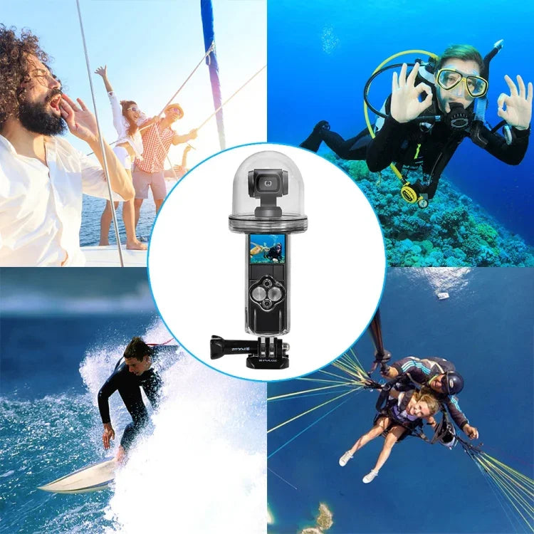 PULUZ 60 米水下防水外殼潛水殼蓋，適用於 DJI Osmo Pocket