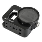 PULUZ 殼體 CNC 鋁合金保護籠，帶保險框架及 52mm UV 鏡頭，適用於 GoPro HERO8 Black，適用於 HERO8 Black 帶框架