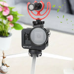 PULUZ 殼體 CNC 鋁合金保護籠，帶保險框架及 52mm UV 鏡頭，適用於 GoPro HERO8 Black，適用於 HERO8 Black 帶框架