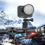 PULUZ 殼體 CNC 鋁合金保護籠，帶保險框架及 52mm UV 鏡頭，適用於 GoPro HERO8 Black，適用於 HERO8 Black 帶框架