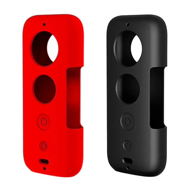 PULUZ 矽膠保護套帶鏡頭蓋，適用於 Insta360 ONE X，適用於 Insta360 ONE X（黑色），適用於 Insta360 ONE X（紅色）