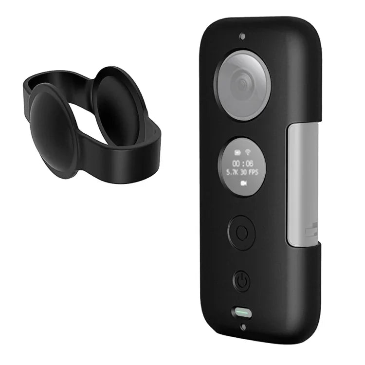 PULUZ 矽膠保護套帶鏡頭蓋，適用於 Insta360 ONE X，適用於 Insta360 ONE X（黑色），適用於 Insta360 ONE X（紅色）
