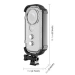 PULUZ 30米水下防水保護殼，適用於 Insta360 ONE X，帶扣環基本安裝座和螺絲，適用於 Insta360 ONE X