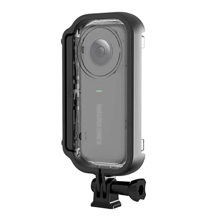 PULUZ 30米水下防水保護殼，適用於 Insta360 ONE X，帶扣環基本安裝座和螺絲，適用於 Insta360 ONE X
