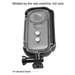 PULUZ 30米水下防水保護殼，適用於 Insta360 ONE X，帶扣環基本安裝座和螺絲，適用於 Insta360 ONE X