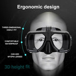 PULUZ 水上運動潛水裝備 潛水面罩 游泳眼鏡，適用於 GoPro、Insta360、DJI 及其他運動相機