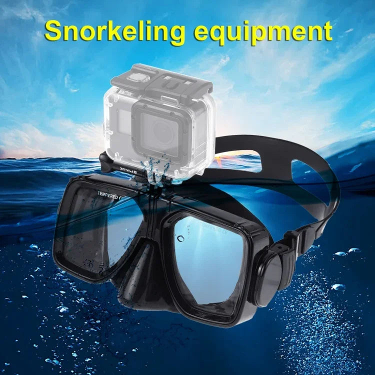 PULUZ 水上運動潛水裝備 潛水面罩 游泳眼鏡，適用於 GoPro、Insta360、DJI 及其他運動相機