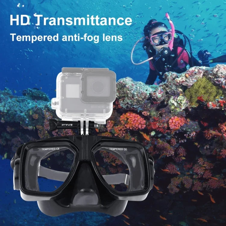 PULUZ 水上運動潛水裝備 潛水面罩 游泳眼鏡，適用於 GoPro、Insta360、DJI 及其他運動相機