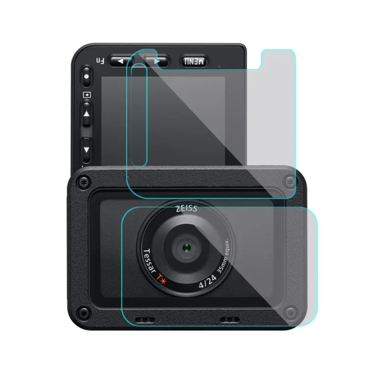 PULUZ 前鏡頭和後 LCD 顯示屏柔性防指紋 AF 高清膜，適用於 Sony RX0 II / RX0，適用於 Sony RX0 II