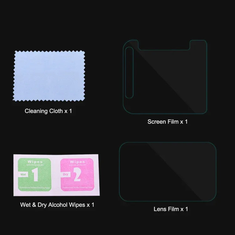 PULUZ 前鏡頭和後 LCD 顯示屏柔性防指紋 AF 高清膜，適用於 Sony RX0 II / RX0，適用於 Sony RX0 II