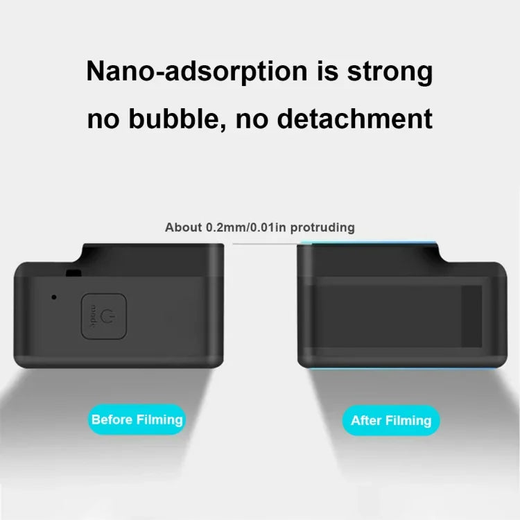 PULUZ 適用於 GoPro HERO8 Black 鏡頭及 LCD 顯示屏 9H 2.5D 鋼化玻璃膜，適用於 GoPro HERO8 Black
