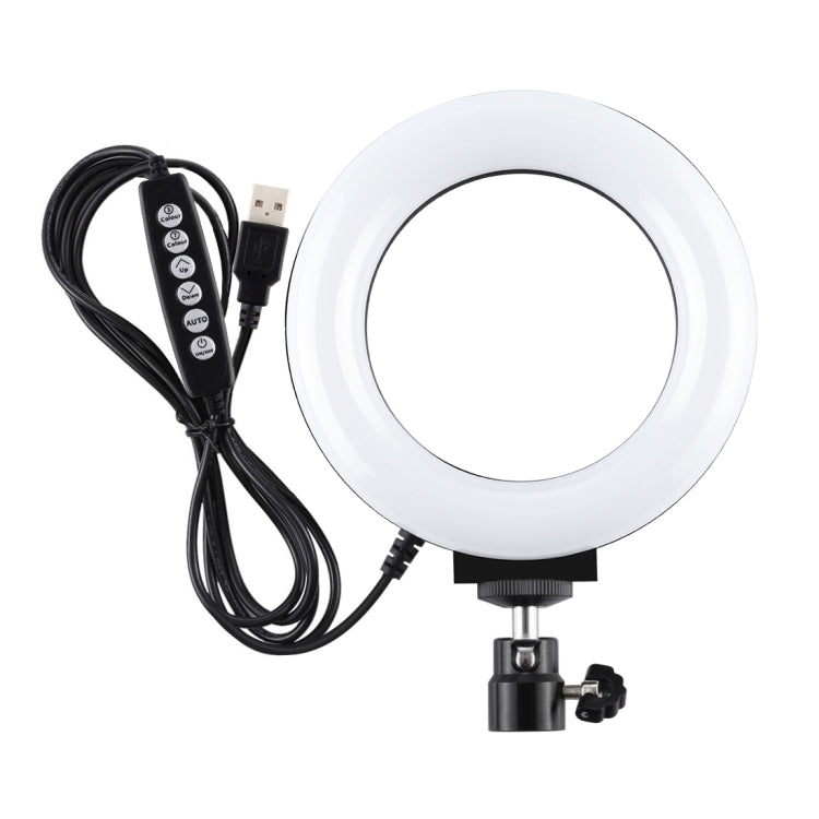 PULUZ 4.7 吋 12cm 曲面 USB 10 模式 8 色 RGBW 可調光 LED 燈環 直播攝影視頻燈，附三腳架球頭，4.7 吋 RGBW