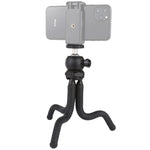 PULUZ 迷你章魚柔性三腳架支架，帶球形雲台，適用於單眼相機、GoPro、手機，尺寸：25cmx4.5cm，25cm 三腳架