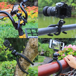 PULUZ 迷你章魚柔性三腳架支架，帶球形雲台，適用於單眼相機、GoPro、手機，尺寸：25cmx4.5cm，25cm 三腳架