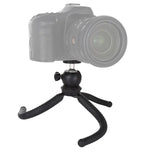 PULUZ 迷你章魚柔性三腳架支架，帶球形雲台，適用於單眼相機、GoPro、手機，尺寸：25cmx4.5cm，25cm 三腳架