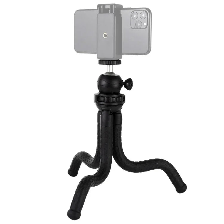 PULUZ 迷你章魚柔性三腳架支架，帶球形雲台，適用於單眼相機、GoPro、手機，尺寸：30cmx5cm，30cm 三腳架