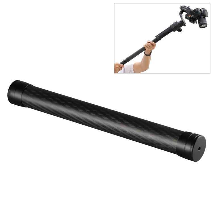 PULUZ 碳纖維延長獨腳架桿，適用於 DJI / MOZA / Feiyu V2 / Zhiyun G5 / SPG 穩定器，長度：35cm，35cm
