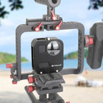 PULUZ 外殼 CNC 鋁合金保護籠，適用於 GoPro Max，鋁合金保護籠