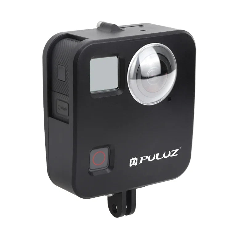 PULUZ GoPro Fusion 外殼 CNC 鋁合金保護籠，附基本安裝座及鏡頭蓋，適用於 GoPro Fusion