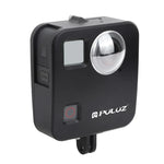 PULUZ GoPro Fusion 外殼 CNC 鋁合金保護籠，附基本安裝座及鏡頭蓋，適用於 GoPro Fusion