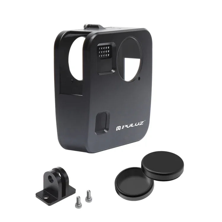 PULUZ GoPro Fusion 外殼 CNC 鋁合金保護籠，附基本安裝座及鏡頭蓋，適用於 GoPro Fusion