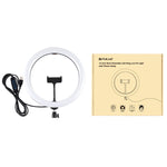 PULUZ 11.8 吋 30cm USB 3 模式 可調光雙色溫 LED 曲面柔光燈環 直播自拍攝影視頻燈，附手機夾，11.8 吋