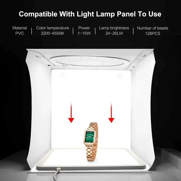 PULUZ 30cm摺疊便攜環形燈板攝影照明棚拍帳篷套裝，含6色背景布（黑、白、黃、紅、綠、藍），展開尺寸：31cm x 31cm x 32cm，30cm帳篷