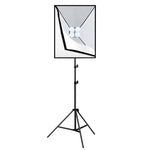 PULUZ 50x70cm 攝影棚柔光箱 + 2米三腳架安裝座 + 4 顆 220V E27 20W 5700K 白光 LED 燈泡攝影照明套件，4 顆燈 EU 插頭，4 顆燈 US 插頭