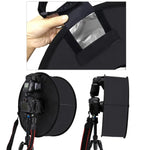 PULUZ 45cm 圓形微距與人像柔光箱 SpeedLite 閃光燈可折疊擴散罩，45cm 圓形