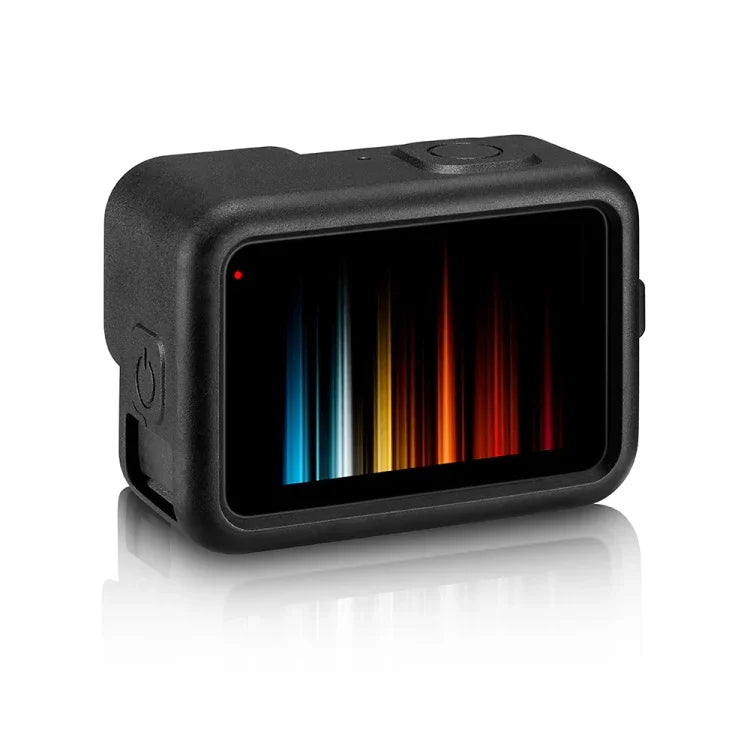 PULUZ GoPro HERO12 Black /11 Black /10 Black /9 Black 矽膠保護套附手腕帶及鏡頭蓋，適用 GoPro HERO9 Black