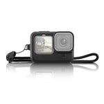 PULUZ GoPro HERO12 Black /11 Black /10 Black /9 Black 矽膠保護套附手腕帶及鏡頭蓋，適用 GoPro HERO9 Black