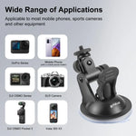 PULUZ 車用吸盤支架，附螺絲及三腳架安裝轉接座與收納袋，適用 GoPro、Insta360、DJI 及其他運動相機，吸盤支架