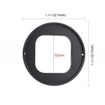 PULUZ 52mm UV 鏡頭濾鏡，適用於 GoPro HERO12 Black /11 Black Mini /11 Black /10 Black /9 Black，附轉接環，UV 濾鏡
