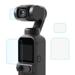 PULUZ 9H 2.5D 高清鋼化玻璃鏡頭保護貼 + 螢幕保護膜，適用於 DJI OSMO Pocket 2，適用於 DJI OSMO Pocket 2
